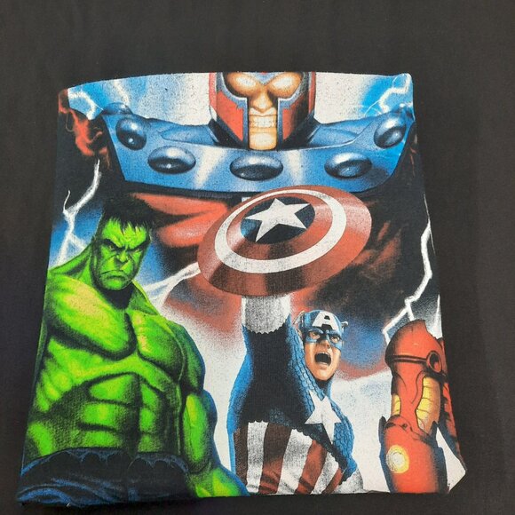 Mad Engine Marvel Characters T-shirt Men's Size Large Black Marvel Universe - Picture 7 of 7